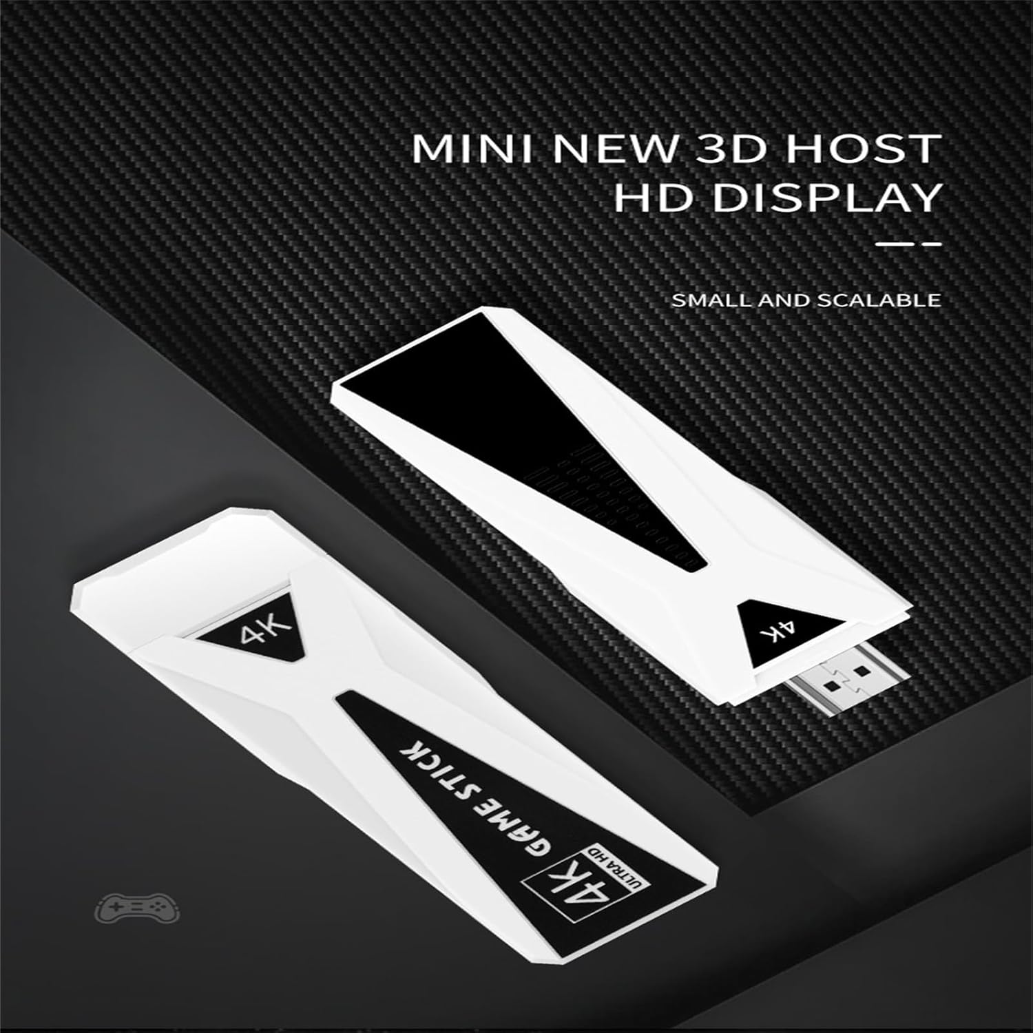 Image of the GT68 4K Game Stick, highlighting its compact design and 4K capability.