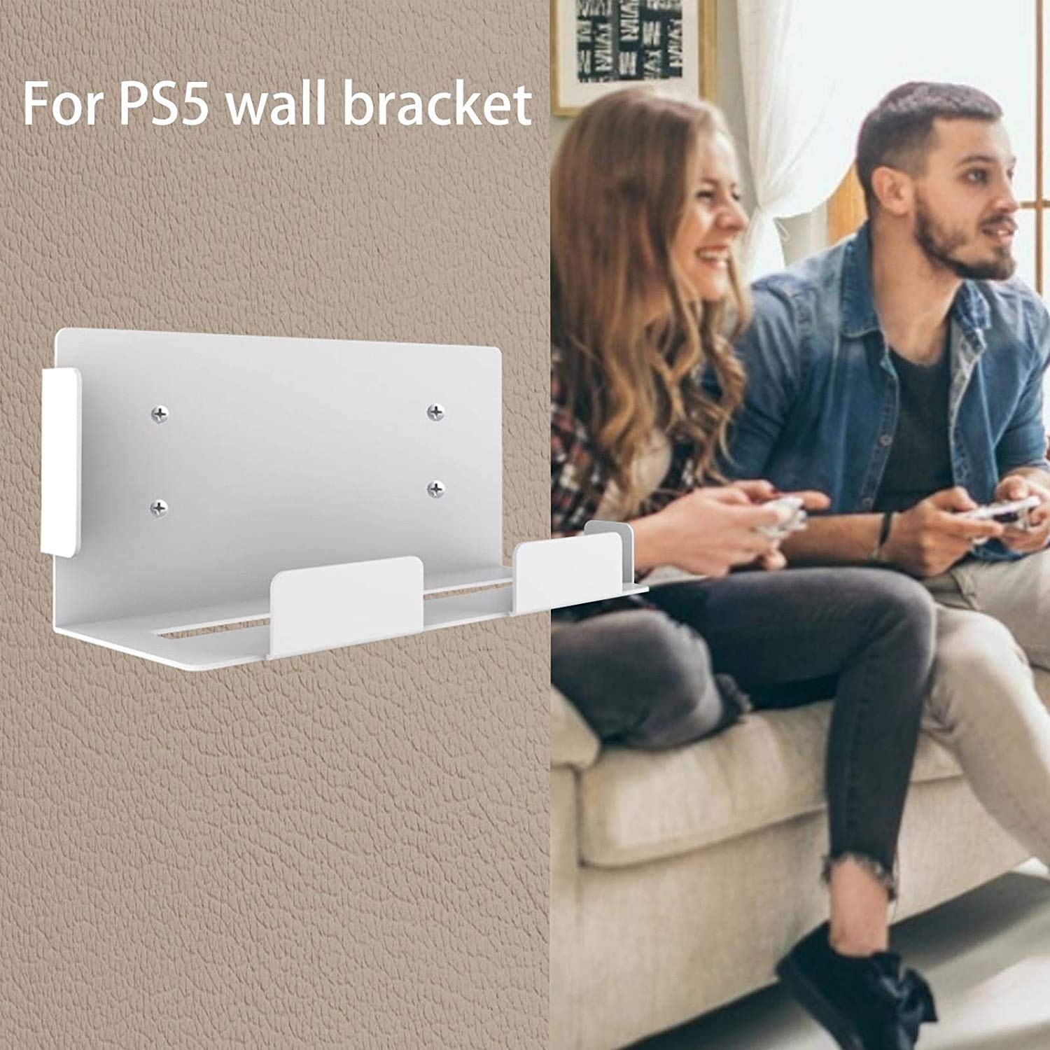Uchwyt montażowy PS5 Uchwyty ścienne do konsoli Playstation 5 Uchwyt do konsoli do gier Wiszący stabilny wspornik do przechowywania PS5 Twoja konsola Playstation na ścianie tuż obok telewizora