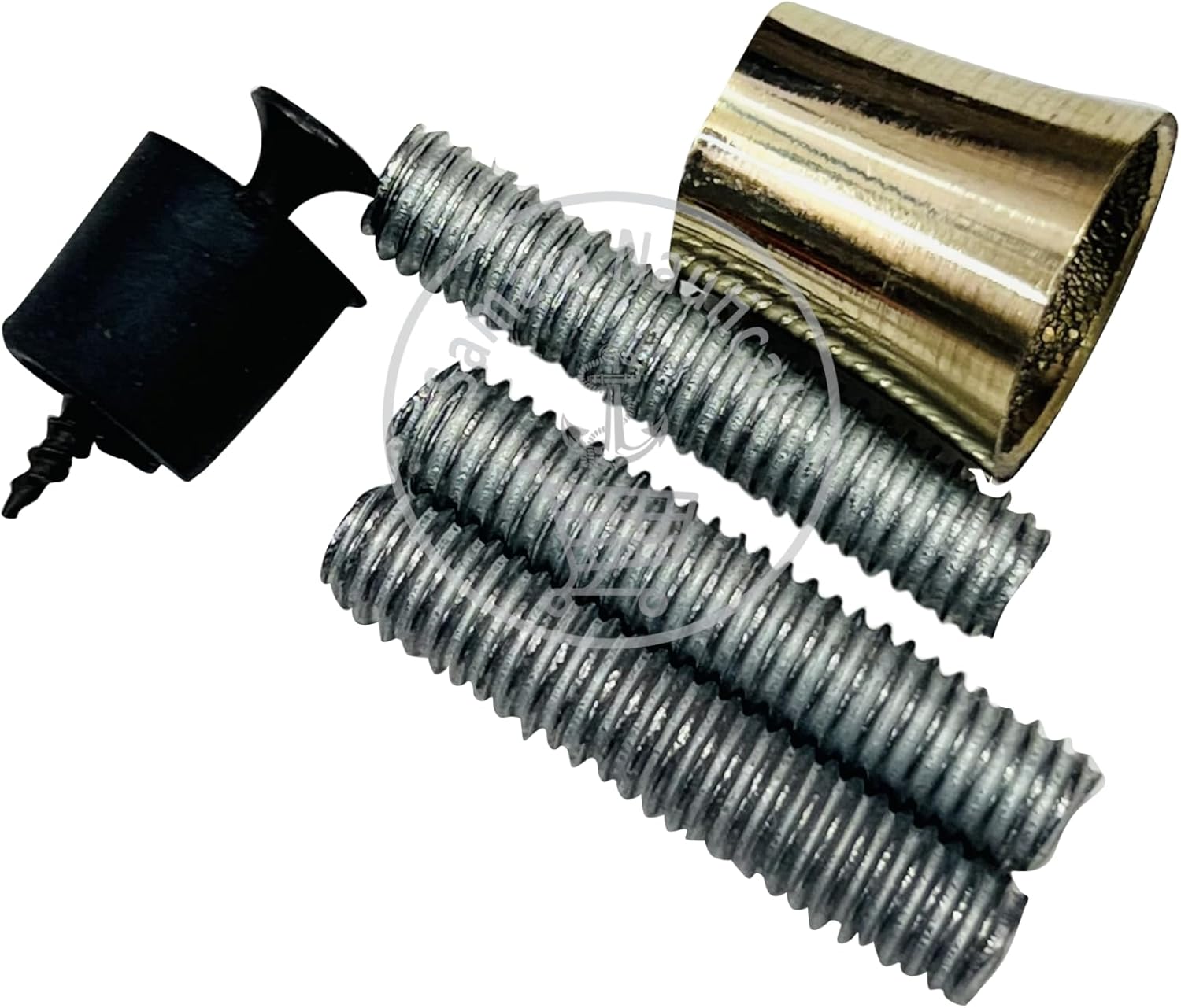 Samara Nautical Medium Cane/Walking Stick Hardware Kit, Golden Tip Set