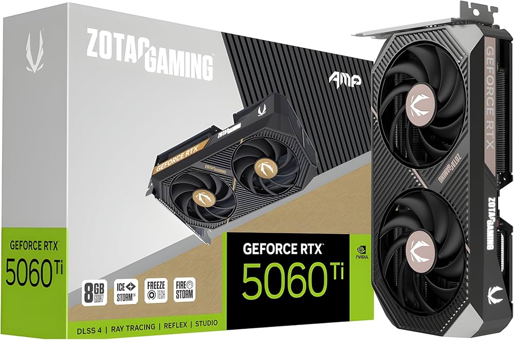 Amazon | ZOTAC Gaming GeForce RTX 5060 Ti 8GB AMP DLSS 4 8GB GDDR7