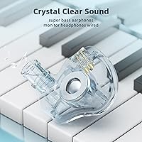 Vista 3 de YINYOO KBEAR KS1 Negro Sin Mic+KBEAR KS1 Blanco con Micrófono HiFi Monitor Auriculares