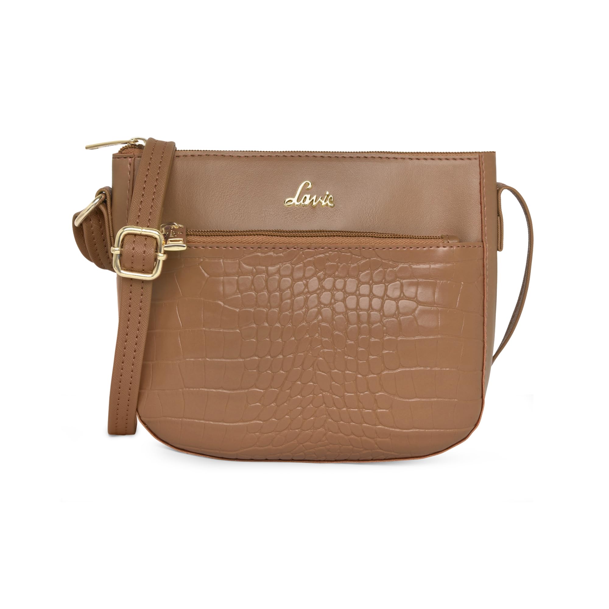 Lavie Womens Croc Saddle Sling Bag | Ladies Purse Handbag (B0CPQ22X99) Amazon Price History, Amazon Price Tracker