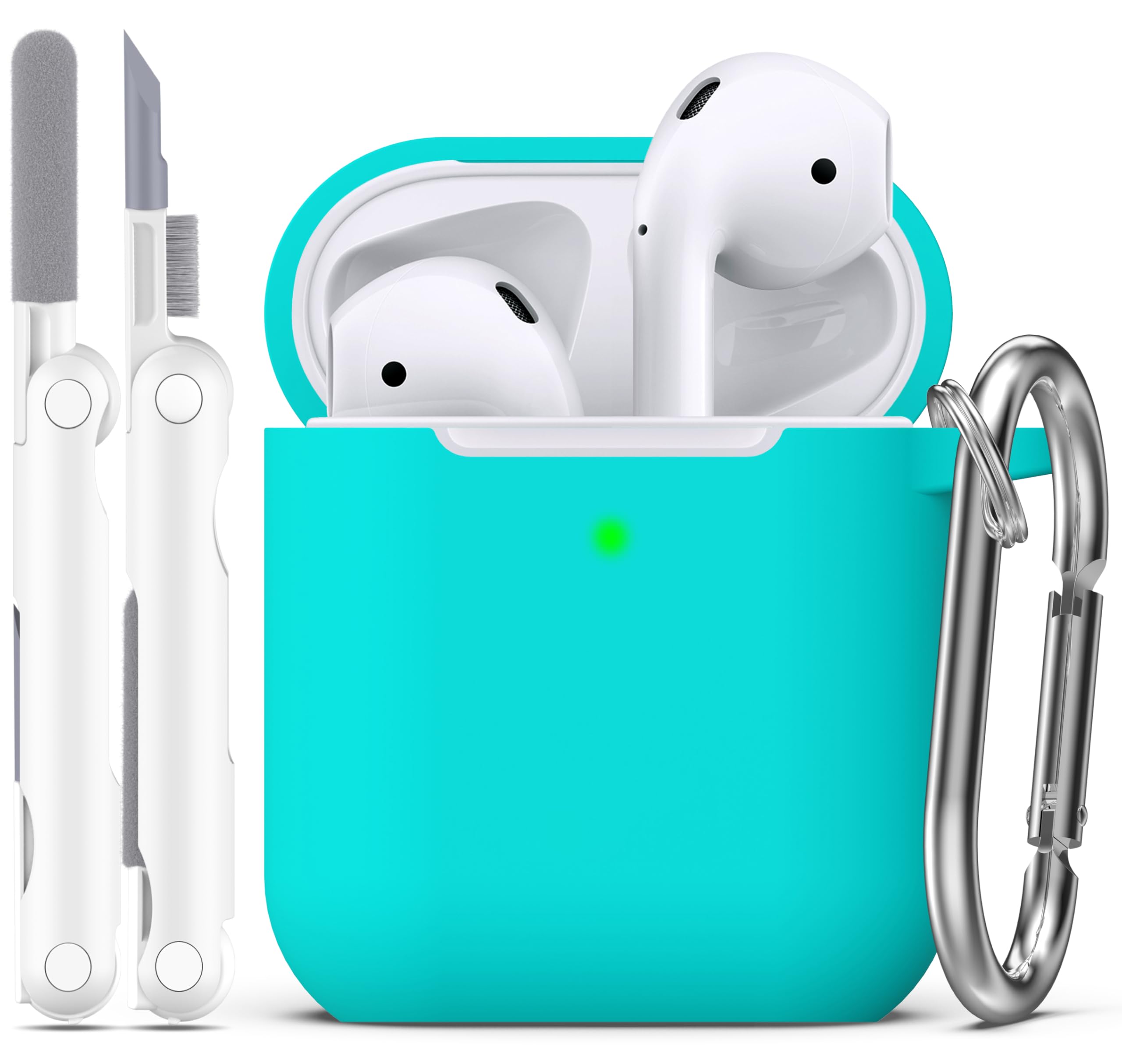 R-fun Funda para AirPods 4 con Kit de Limpieza, Case de Silicona Suave con Llavero, Funda Protectora Completa para Hombres y Mujeres, Compatible con Apple Latest Airpods 4th, Rojo — view 65
