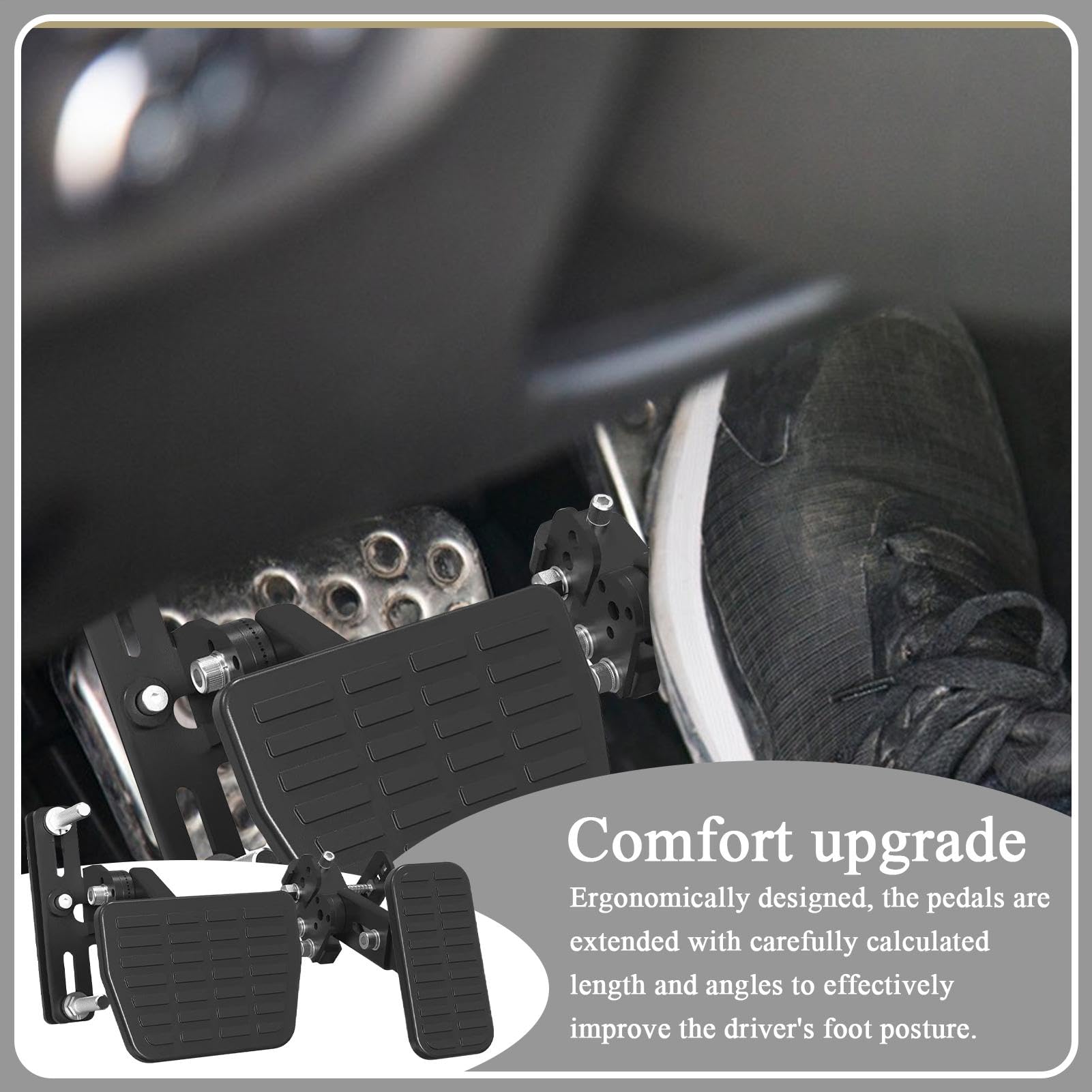 HOMEMAXS 2 Pcs Clutch Pedal Extensions For Short Drivers Accelerator Brake