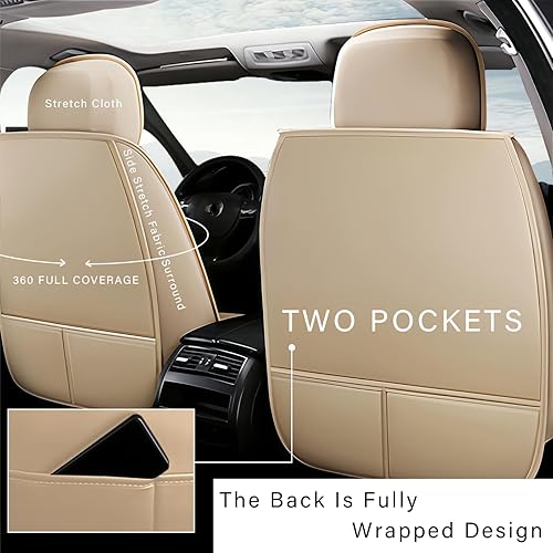 Miniatura 5 de Funda de asiento de automóvil para Nissan Sentra 2007-2023, funda de asiento delantero y trasero de 5 plazas, fundas de asiento de cuero
