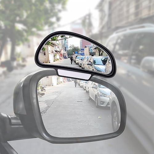 Miniatura 9 de Espejo de punto ciego, espejos retrovisores para automóvil, espejo auxiliar universal para automóvil, vidrio verdadero HD, espejo lateral auxiliar
