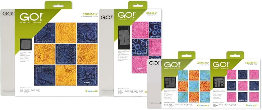 AccuQuilt GO! Pixel Quilt Die Bundle With Free AccuQuilt GO! Cutting Mats