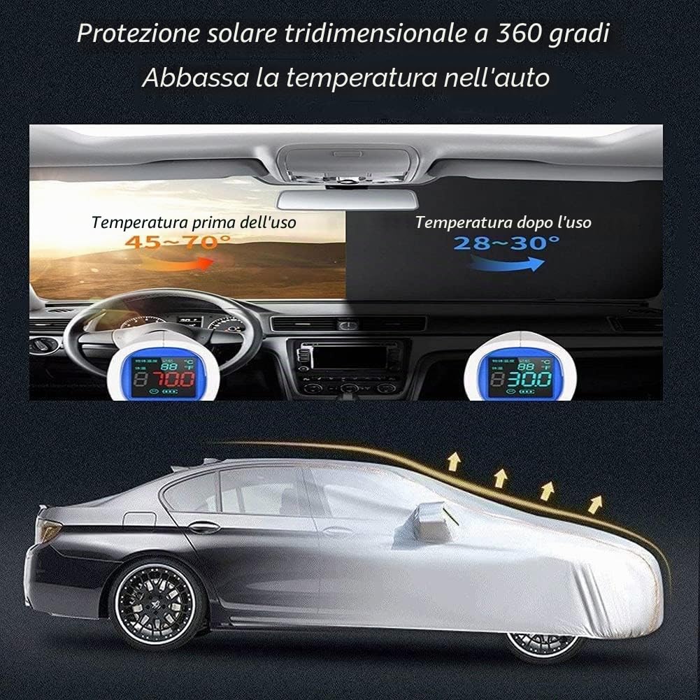 Copertura auto per Alfa Romeo Giulietta(2010-2022) telo copriauto da esterno,Copertura per auto impermeabile antivento antigraffio resistente ai raggi UV