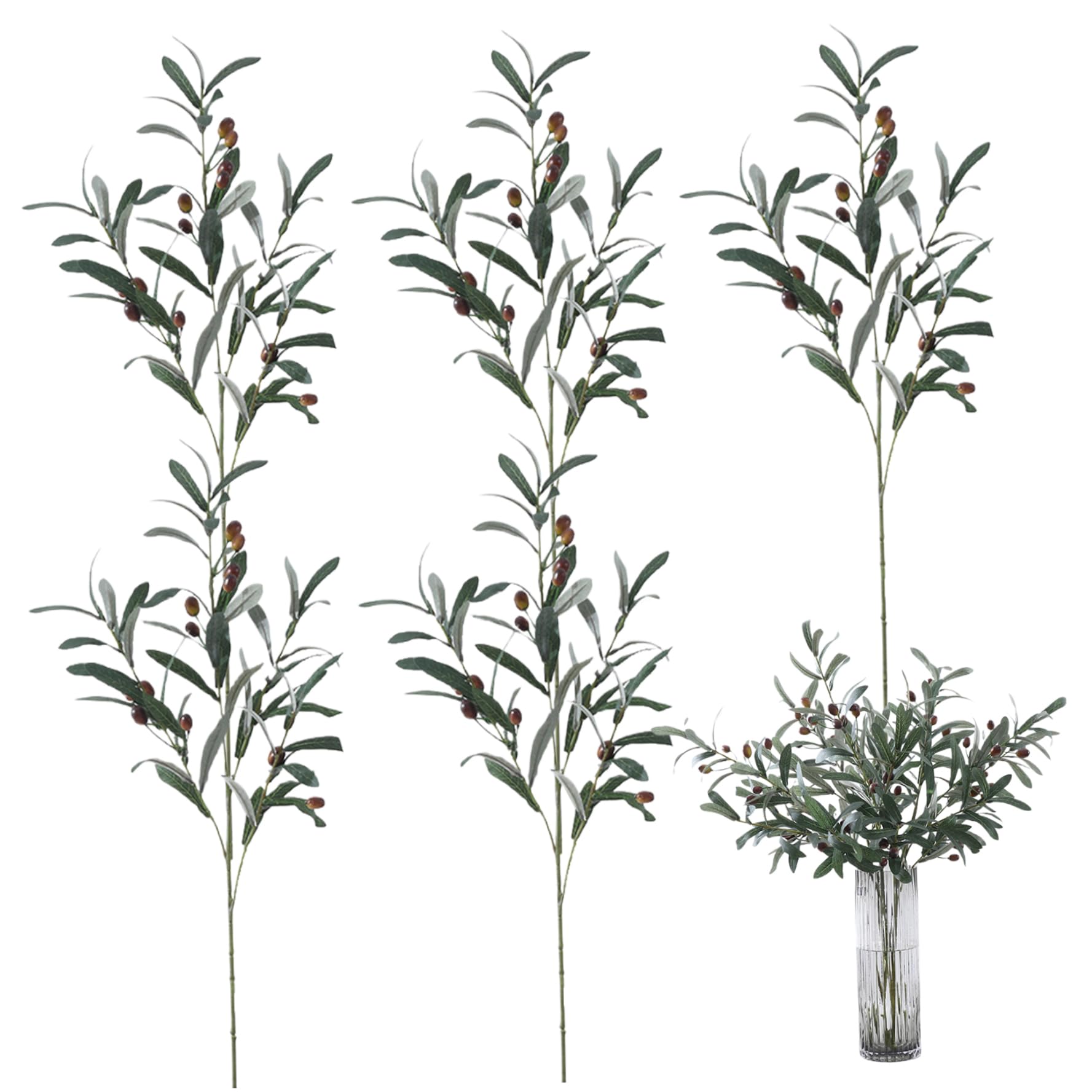 Branches d'olivier pour vase haut pour sublimer la décoration d'un salon moderne
