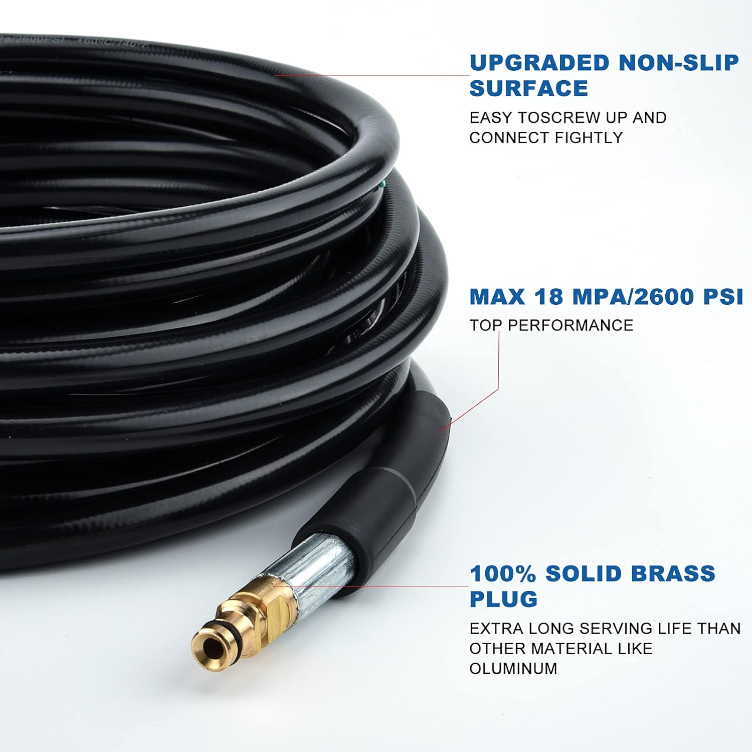 Popuppe 10M/32Ft High Pressure Karcher Replacement Hose Extension