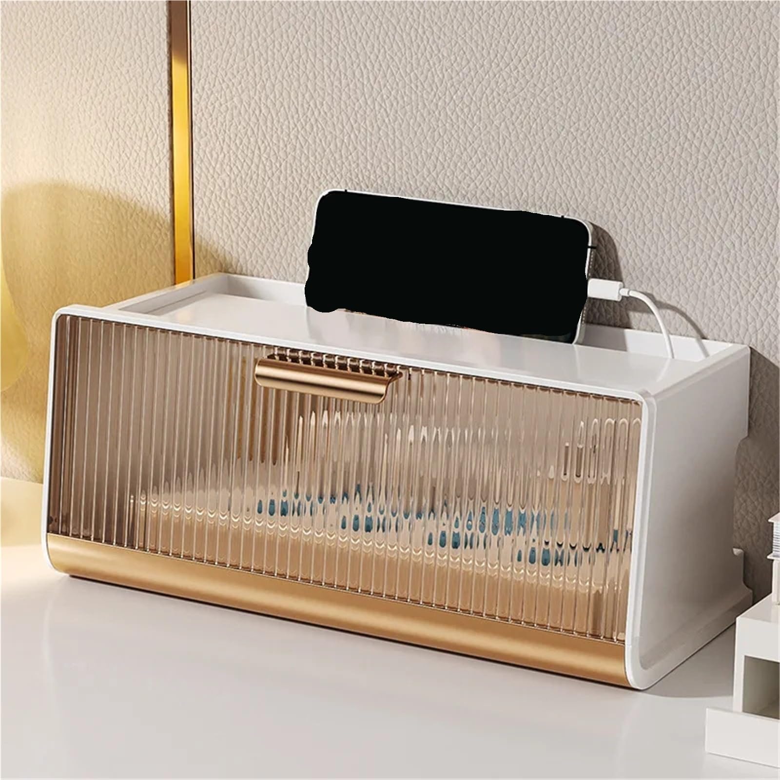 Router Schrank Wandbehang for kabellosen WLAN-Router, Regal, Aufbewahrungsbox, Drahtkabelgehäuse, Stromhalterung, Organizer, Steckerbrett(Beige Set1)