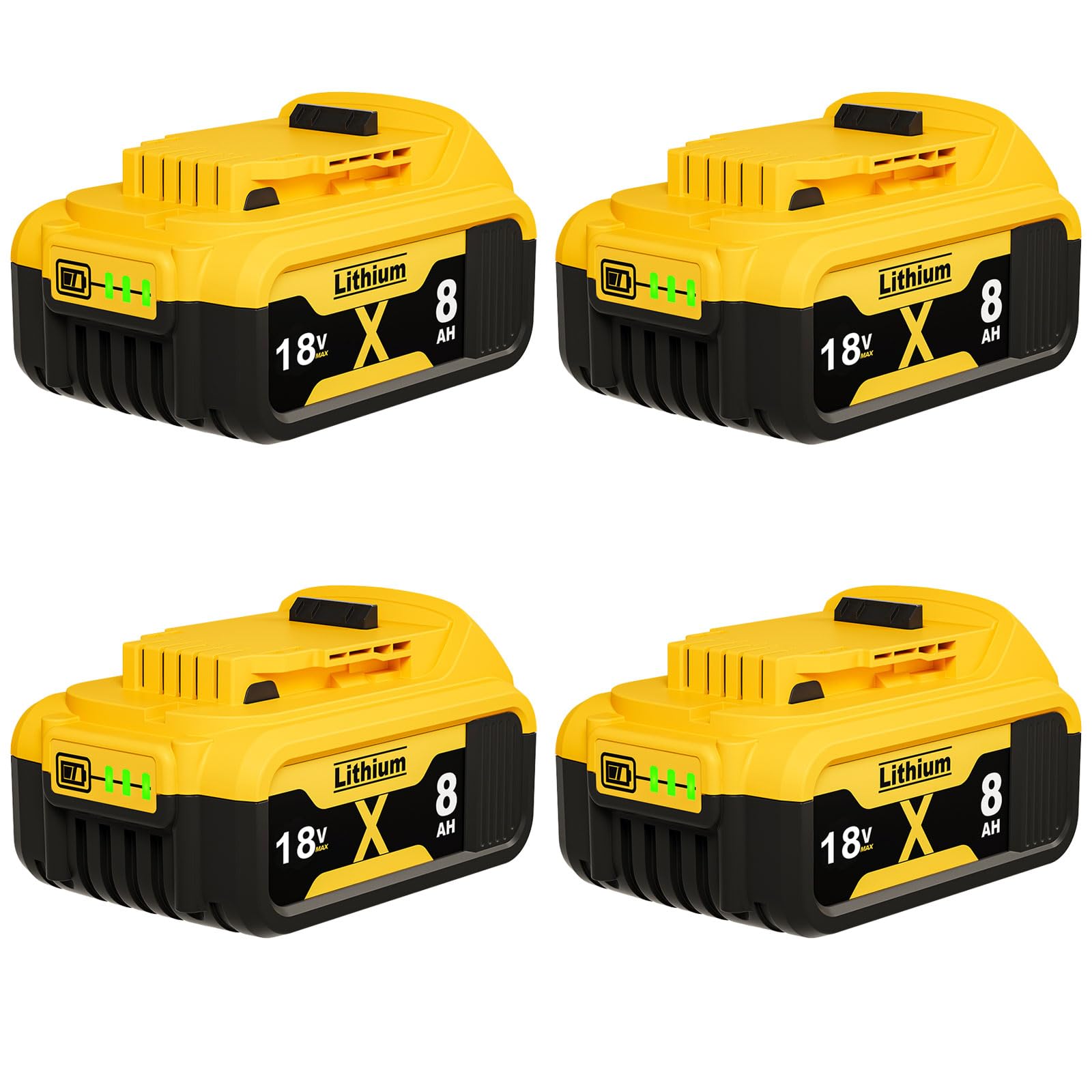 4ร8Ah DCB182 Replacement for Dewalt 18V Battery, Compatible with Dewalt Batteries DCB200 DCB184 DCB101 DCB107 DCB112 DCB105 DCB115 DCB203 Battery for Power Tools โ image 1