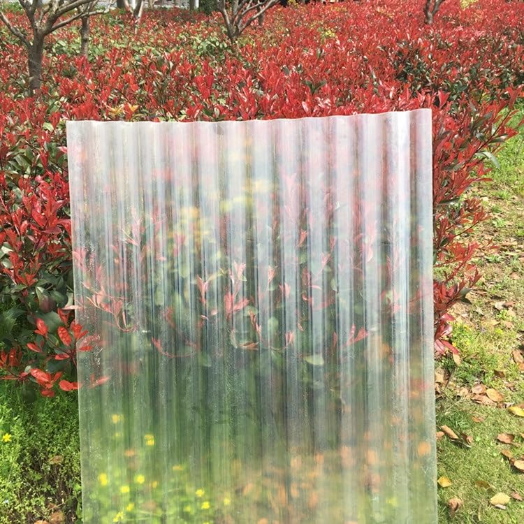 Panneaux de toiture transparents en fibre de verre 2mm d'épaisseur pour puit de lumière lot de 5