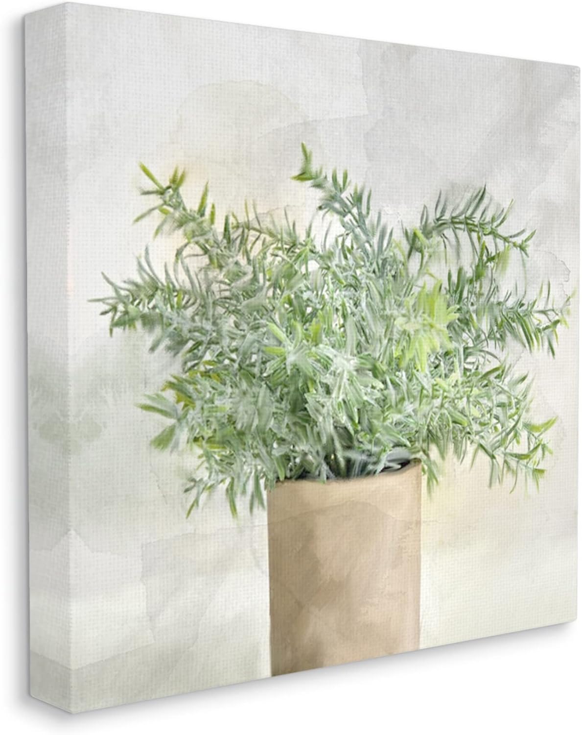 24" Rustic Potted Herb Plant Canvas Wall Art
