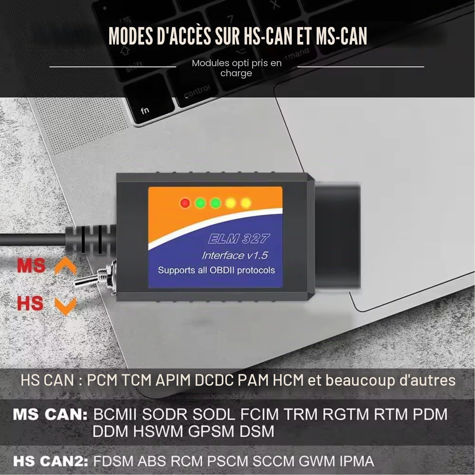 Outil D'analyse Diagnostique, Outil de Diagnostic de Voiture Pour ELM327 PIC18F25K80 FTDI avec Remplacement du Protocole OBD2 de Prise en Charge du CD Pour la Mise au Point