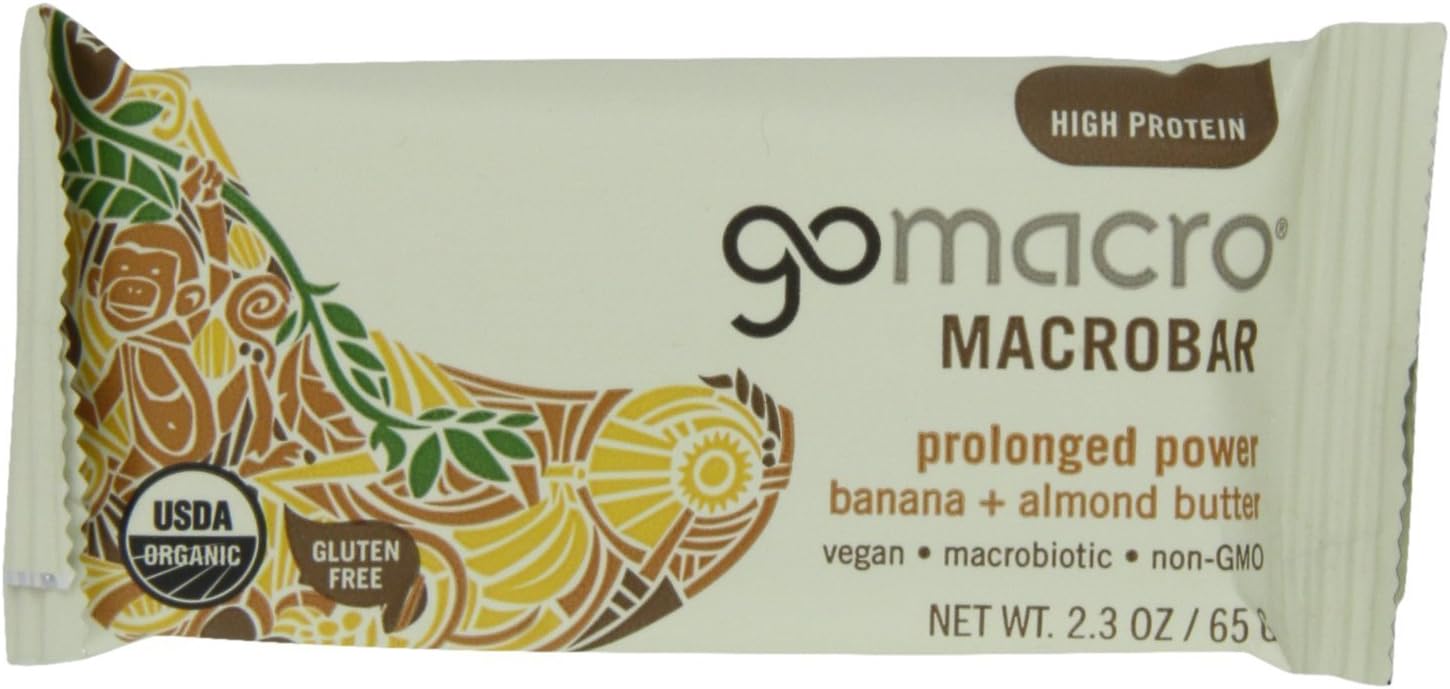 Go Macro: Banana & Almond Butter Macrobar 2.3 Oz (15 Pack)