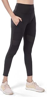 Mehrang Active Yoga Pants for Women Gym High Waist with Pocket, Tummy Control, Workout Pants 4 Way Stretch Yoga Leggings Price In India