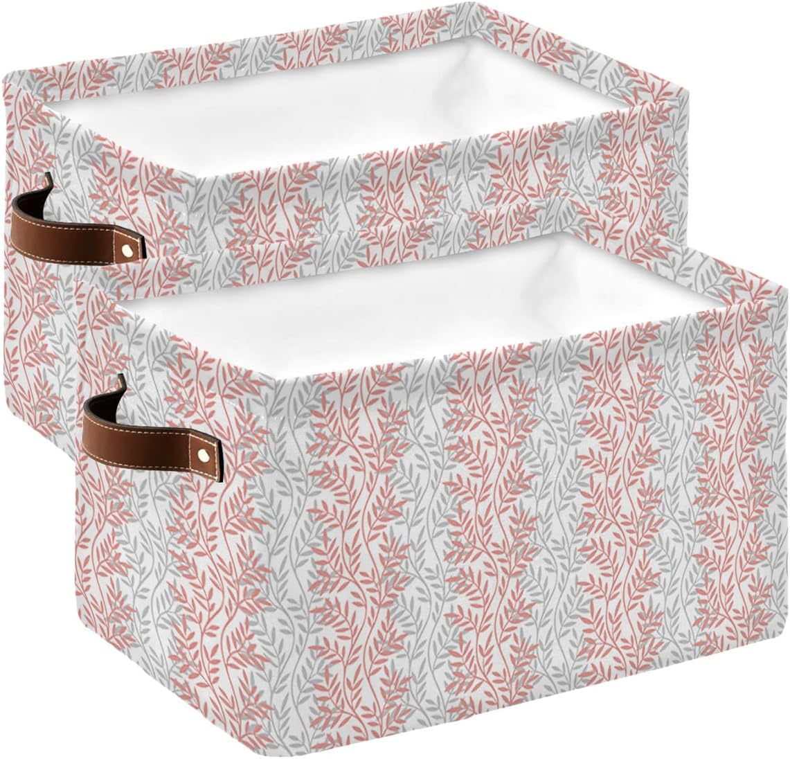 Blush Pink Large Storage Baskets Bins Farmhouse Country