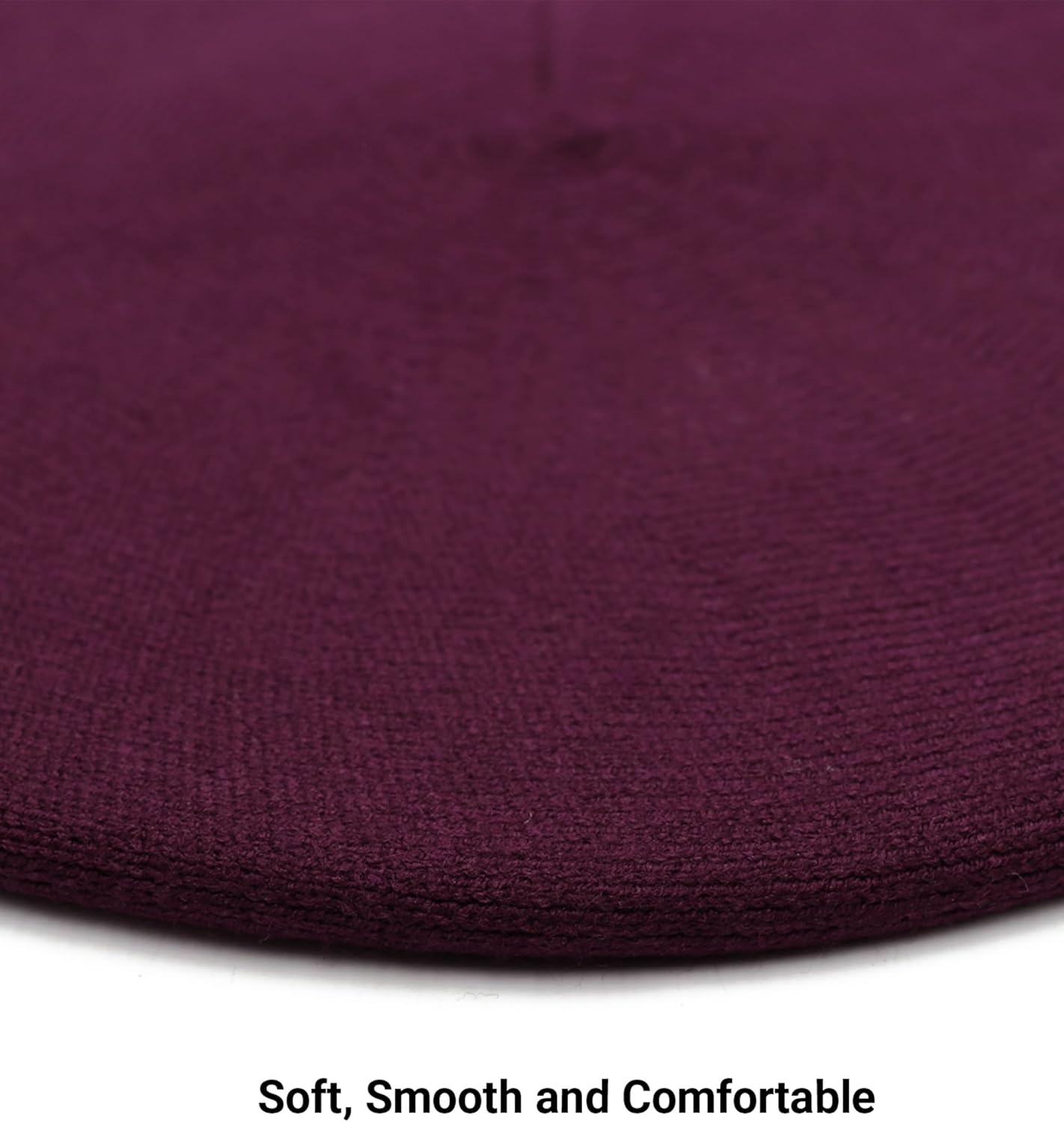 Umeepar Women French Beret Hat Reversible Double Layer Hat Solid Color - Image 5