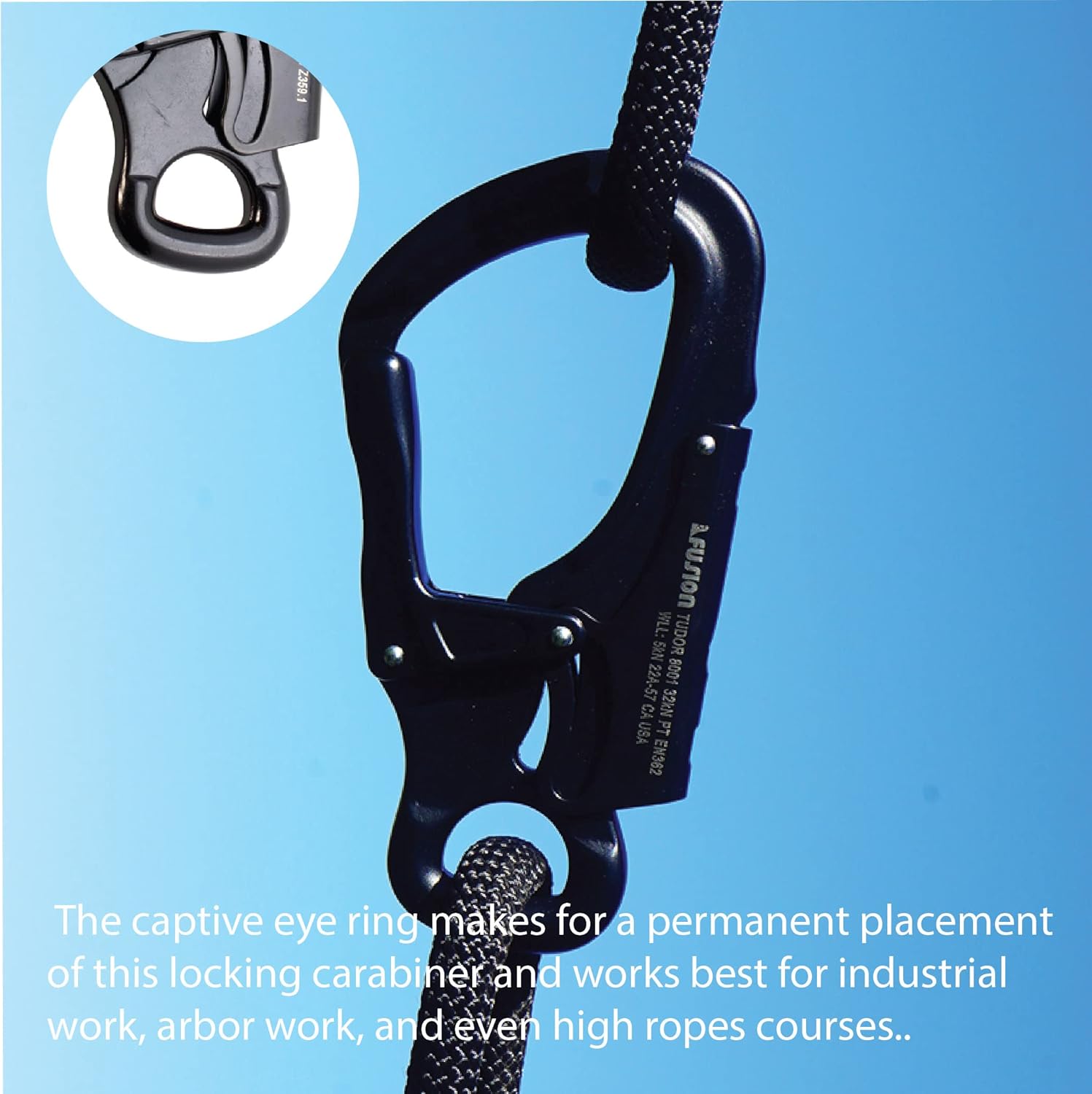 Snap Hook Carabiner - Black - Tudor Aluminum