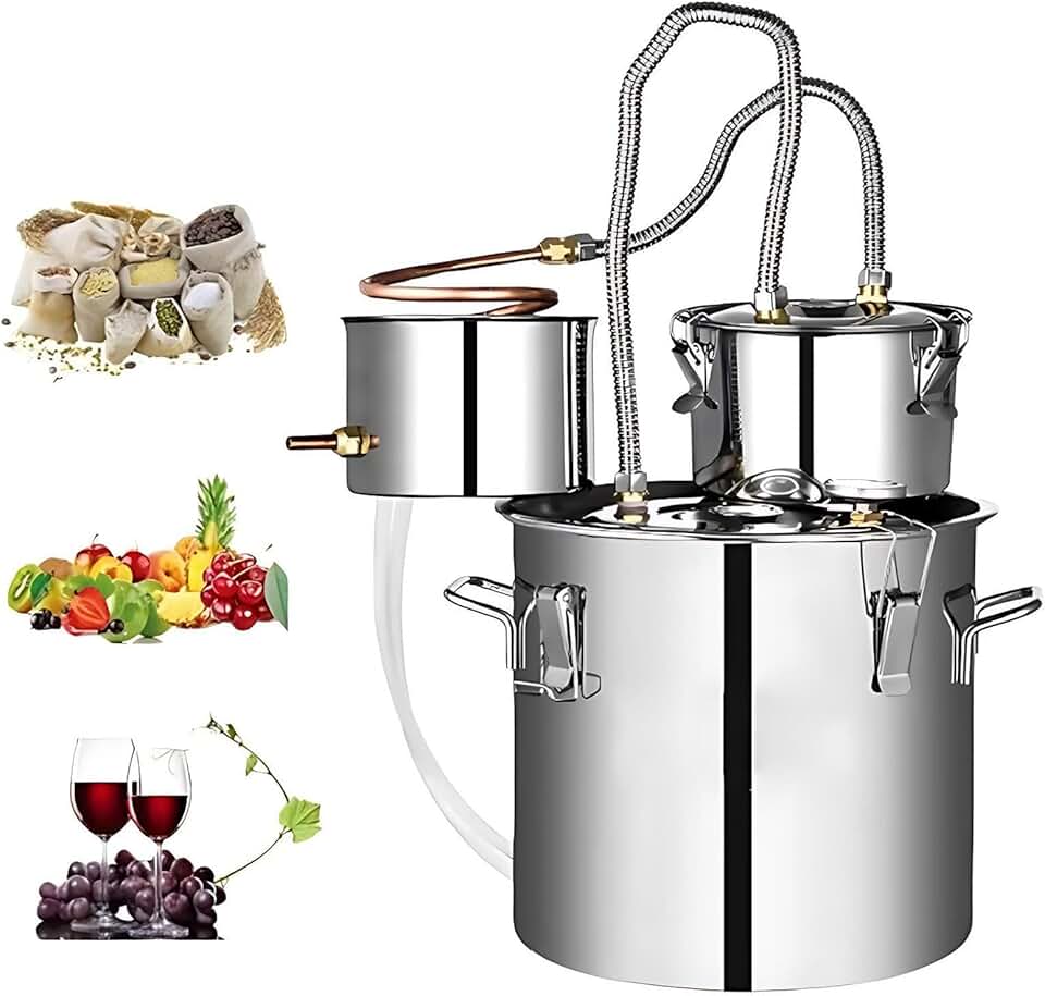 12/20/30/50 Destilador de Álcool DIY Moonshine Equipamento Máquina de Cerveja de Aço Inoxidável para Uísque Vinho Cerveja Dispensador para Iniciantes Uso DIY