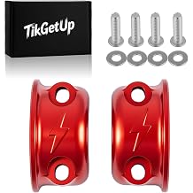 Red Lightning Logo Brake Clutch Perch Half Clamps for Harley Sportster 2004-2022 Dyna 2002-2017 Softail Touring 2008-2023