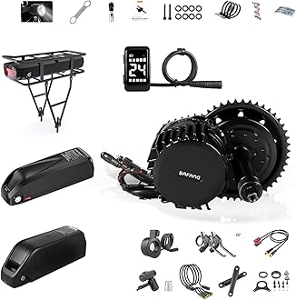 Bafang BBS-HD 1000W Mid Drive Kit with Battery(Optional),BBS03 Ebike Conversion Kit with LCD Display,48V/52V 8Fun Electric Bike Conversion Kit for Moutain Road Bike