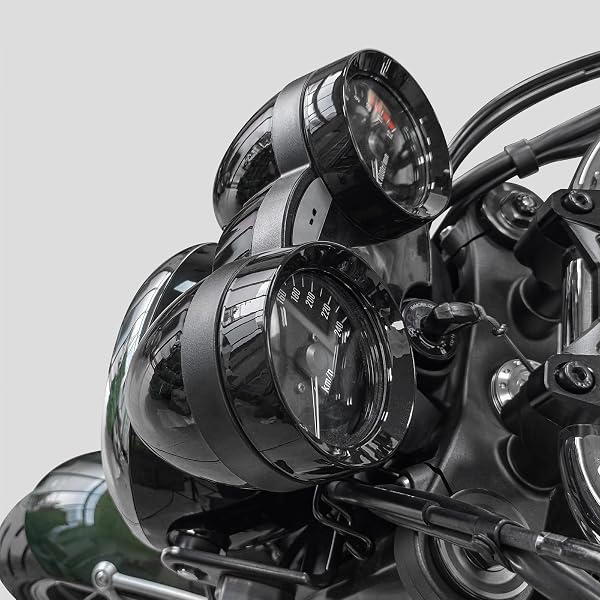 バイク メーター カバー：Z900RS 2018-2026 / Z650RS 2021-2026対応 ABS 分体式デザイン メーターリング カバー バイク メーターリング ガーニッシュ 装飾 パーツ (ブライトブラック) [並行輸入品] - 2