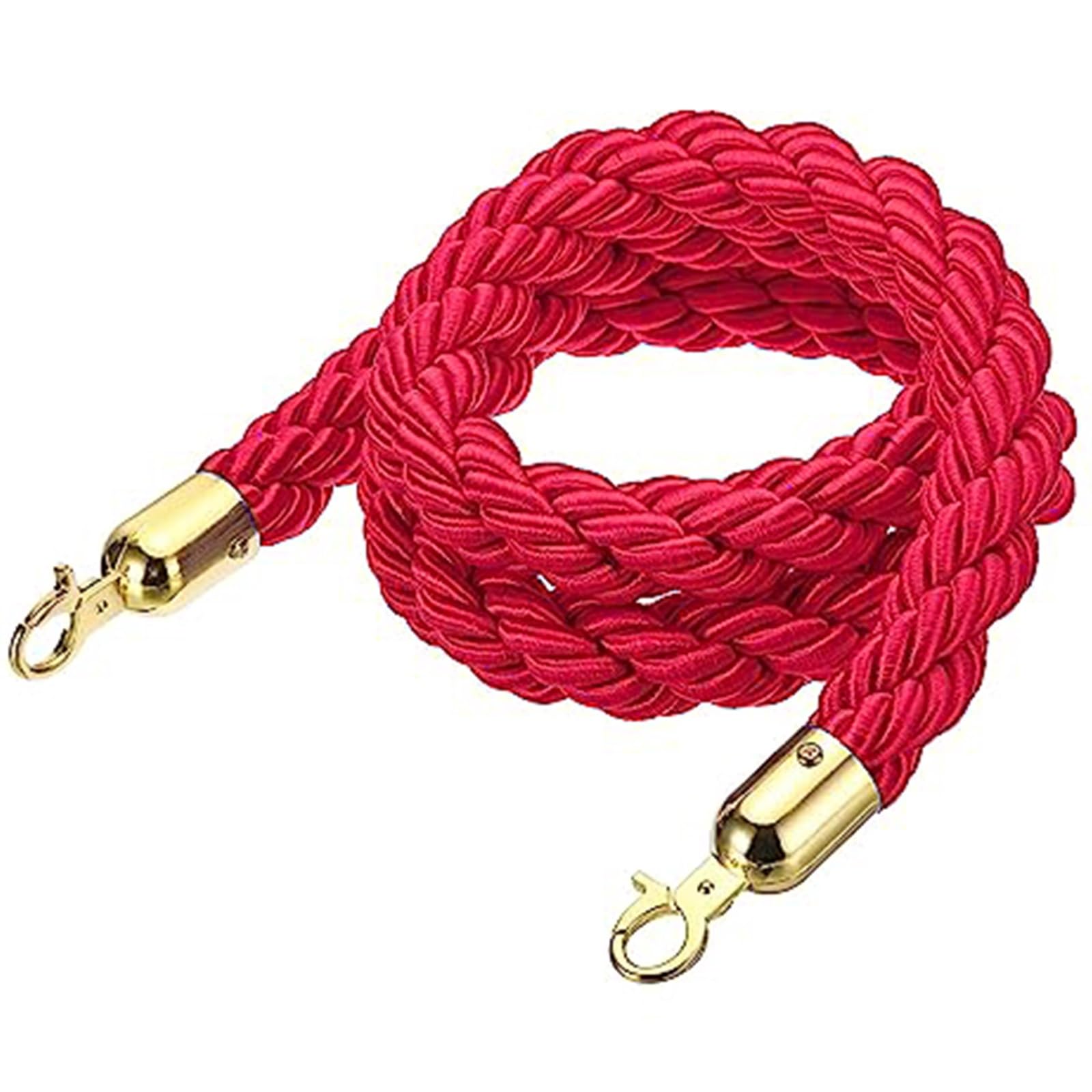 Corde de sécurité tressée en chanvre rouge 90 cm 150 cm avec crochets or ou argent