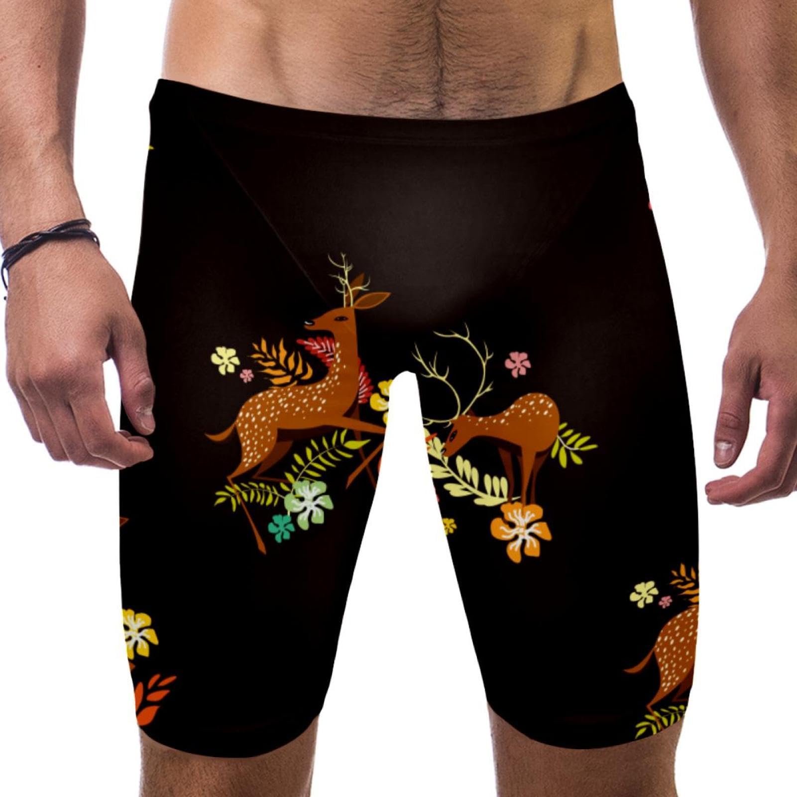 Bañador de reno navideño para hombre con estampado de ciervo resistente 7
