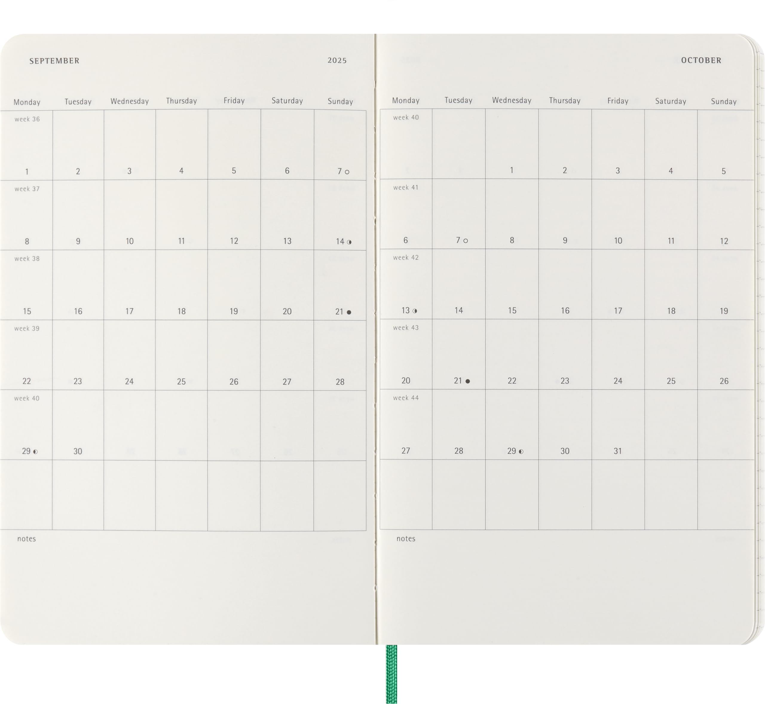 Moleskine Weekly Planner Precious and Ethical, Weekly Agenda with Space for Notes 12 Months 2025 - Image 4