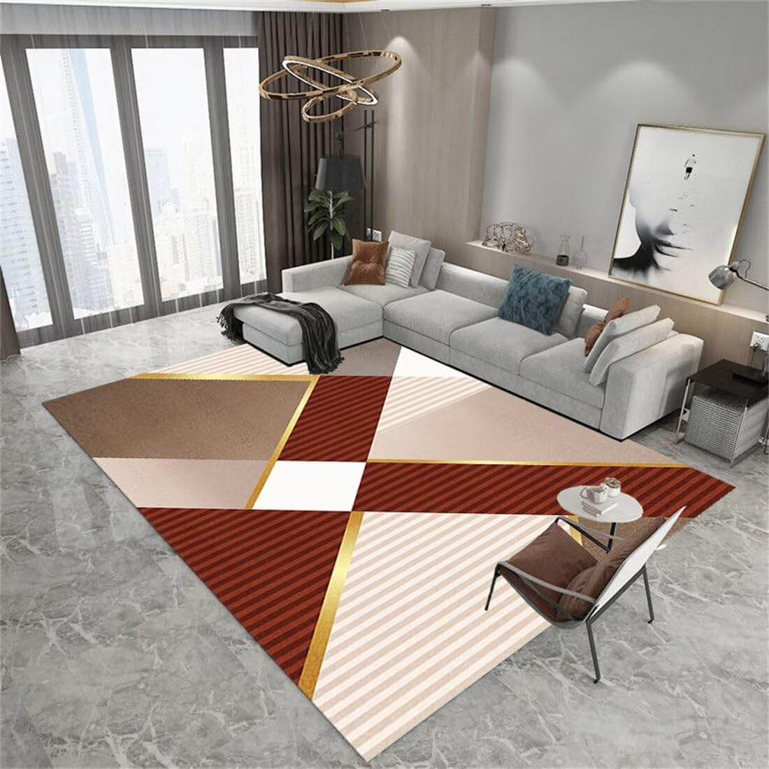 Tapis d éveil bébé 140x200cm antidérapant et géométrique