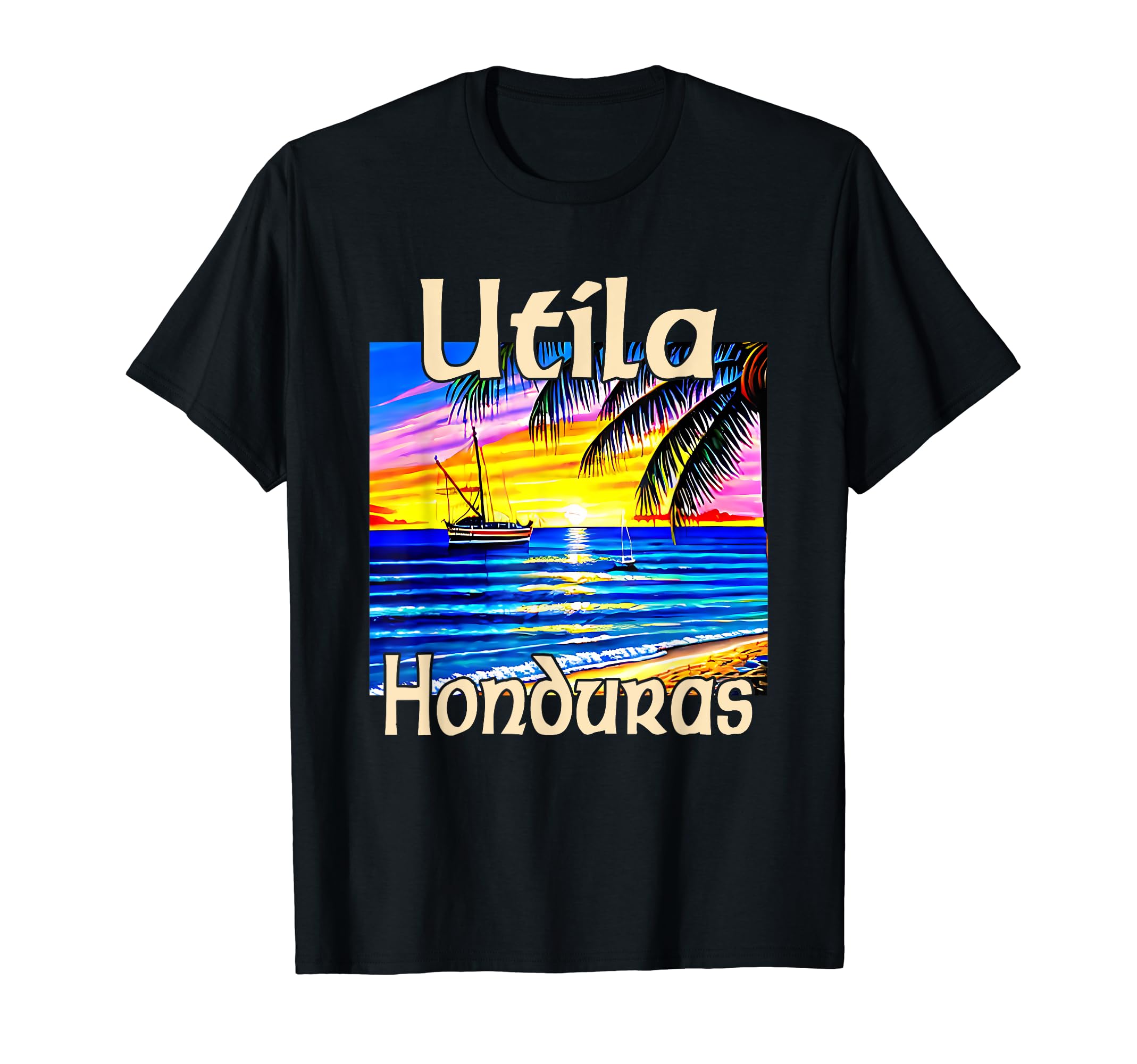 Vintage Utila Honduras Sunset !!Utila Honduras T-Shirt