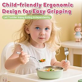 Lehoo Castle Kids Silverware, 6Pcs Toddler Utensils, Kids Utensils Includes Forks and Spoons, Knives, Toddler Silverware Stainless Steel (Insect)