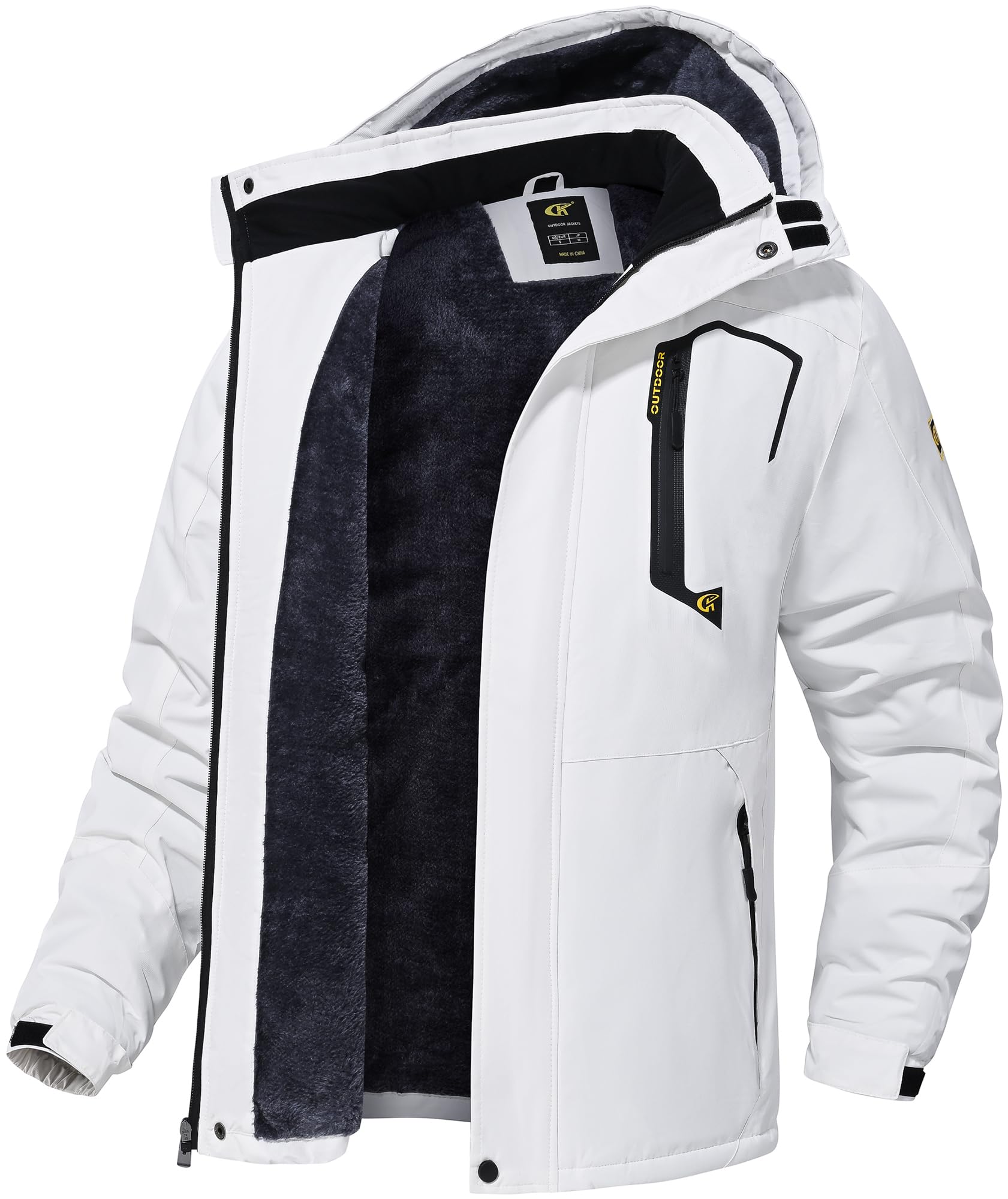 QPNGRP Mens Waterproof Ski Snowboard Jacket Windproof Winter Mountain Snow  Coat