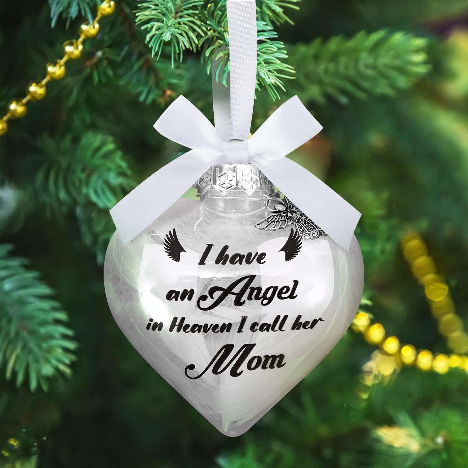 HOWAF Mum Memorial Christmas Bauble, I Have an Angel in Heaven