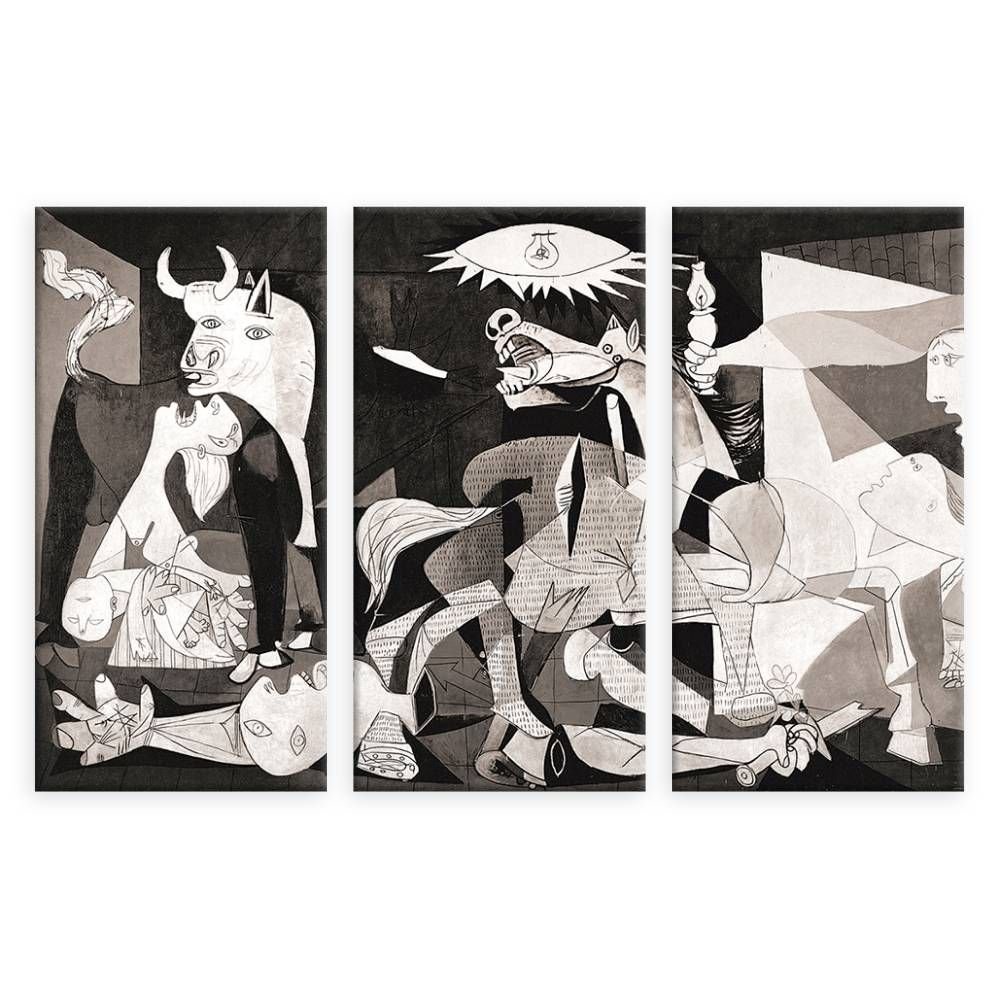 Amazon.co.jp: Alonline Art - パブロ・ピカソ作 Guernica 3パネル
