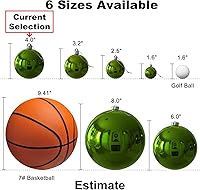 Vista 47 de Bolas de Navidad grandes de bronce de 3.2 pulgadas, adornos de decoración de árbol de Navidad, bolas colgantes inastillables para cumpleaños