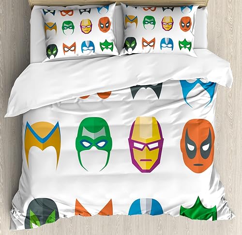 Miniatura 492 de Ambesonne Juego de funda de edredón de brújula, ilustración de mapa del mundo, marinero marítimo, equipo de vida monocromático, juego de ropa