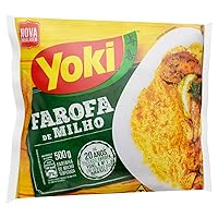 Vista 4 de Yoki Harina de maíz sazonada 17.6 oz Farofa De Milho PACK, (paquete de 1)