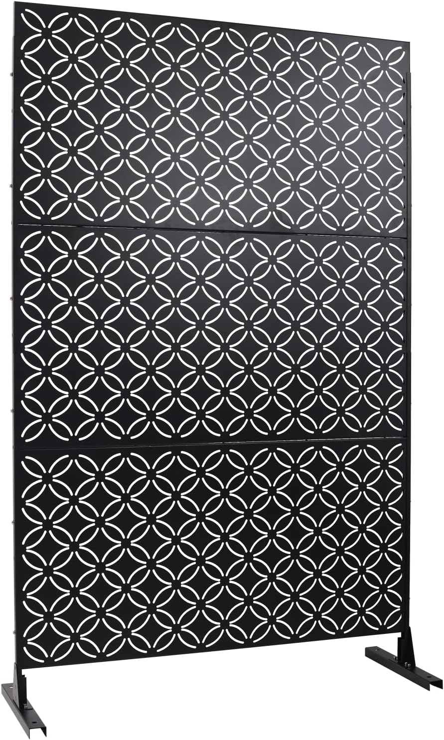 Outdoor & Indoor Privacy Screen Metal Privacy Screen 76" H×48" W