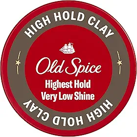 Old Spice Argila de cabelo de alta fixação para homens, fixação mais alta com brilho muito baixo, 63 g