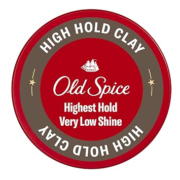 Old Spice Mens Hair Clay, High Hold Styling Clay for Men, High Hold, Very Low Shine, 2.22 oz