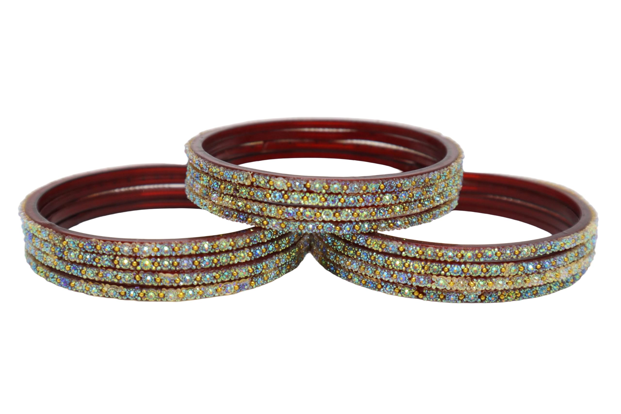 Glass Bangles for Adult,Girls and Women in Rainbow Shades with Iron Small Golden Balls (Packing of 12 Bangles) (MAHROON, 2.10) (B0D4K3R9WJ) Amazon Price History, Amazon Price Tracker