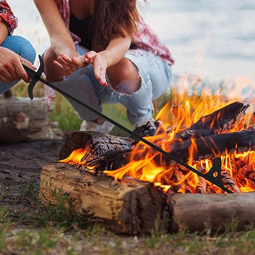 Alipis Steel Multi-Function Fireplace Tool for Use Lightweight Portable Design for Camping Bbqs and Home Fireplaces Steel Construction