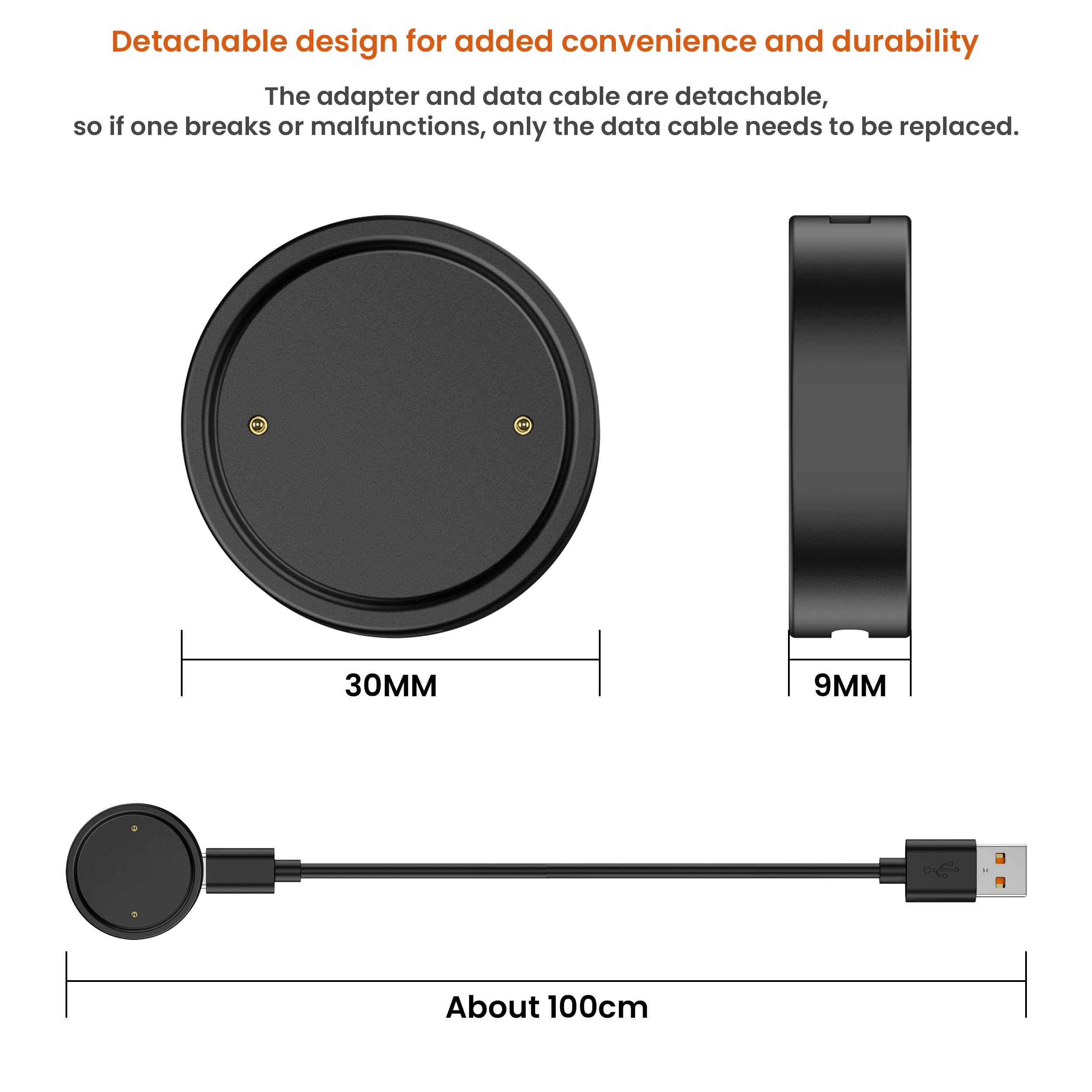 Amazfit Charger Cable - Bip 6 & Active 2 -6