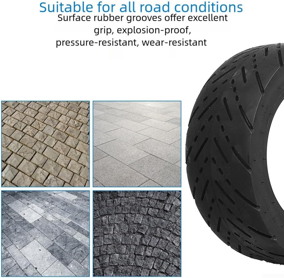 11 inch 90/65-6.5 Tubeless Tire for Dualtron Thunder Scooter, Off-Road Rubber Tire Scooters Replacement Parts