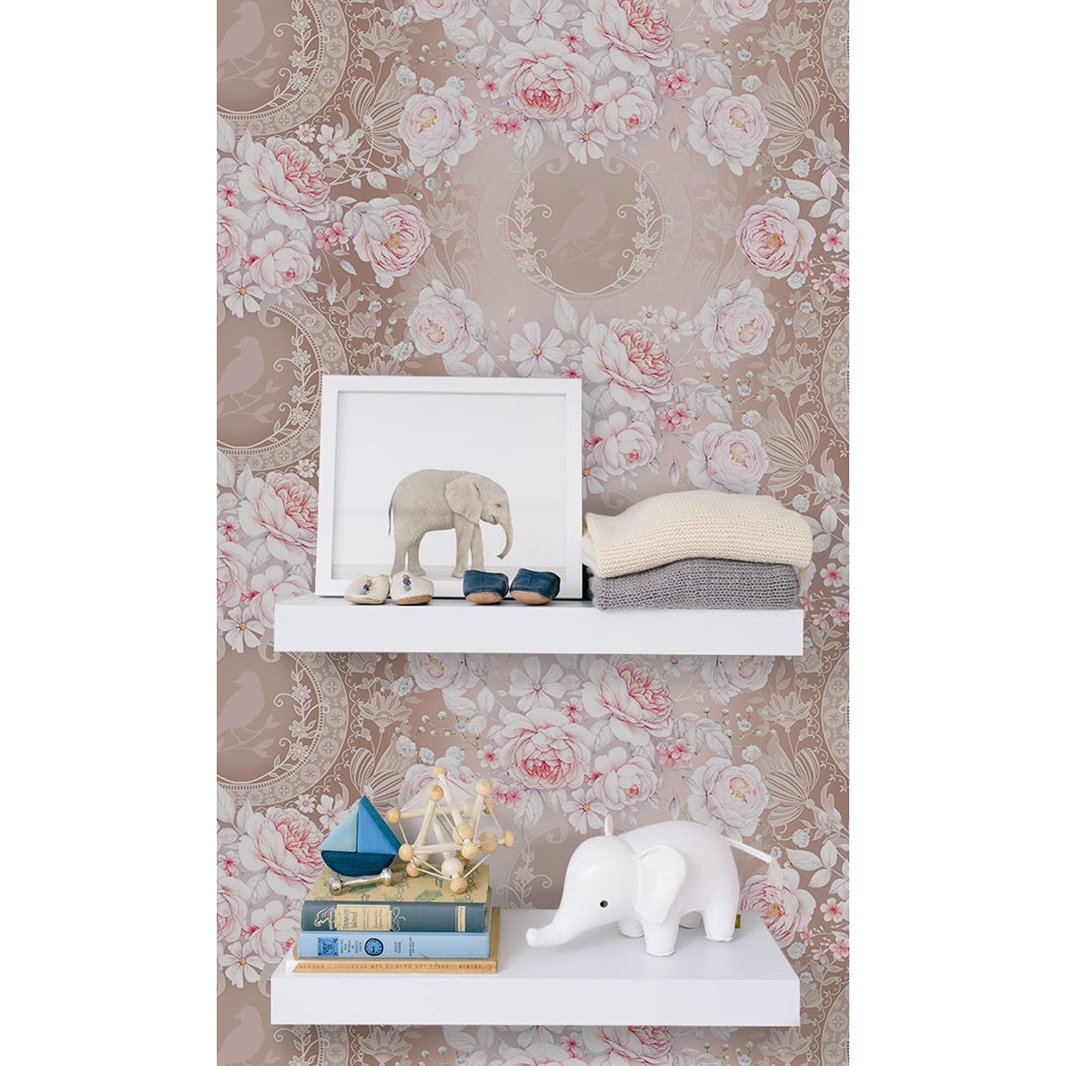 Papier peint de luxe roses Coloray décoration murale premium