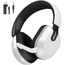Acer Wireless Gaming Headset for PS5, PC, Flip-to-Mute Microphone - White | 70H Battery, 2.4GHz & Bluetooth 6.0 Gaming Headphones, 20ms Low-Latency Audio, Lightweight, 3D Surround Sound, Foldable
