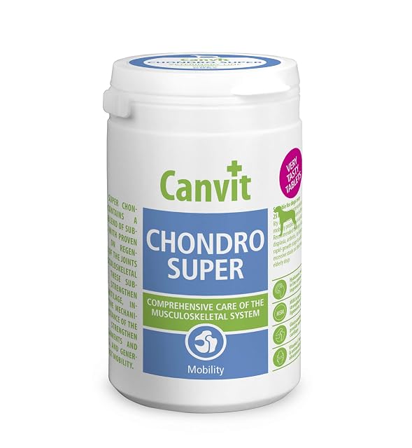 Canvit Chondro Super Glucosamina Suplemento de regeneración de cadera y articulaciones para perros grandes…